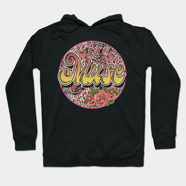 Graphic Muse Proud Name Flower Birthday 70s 80s 90s Vintage Styles Hoodie by Gorilla Animal